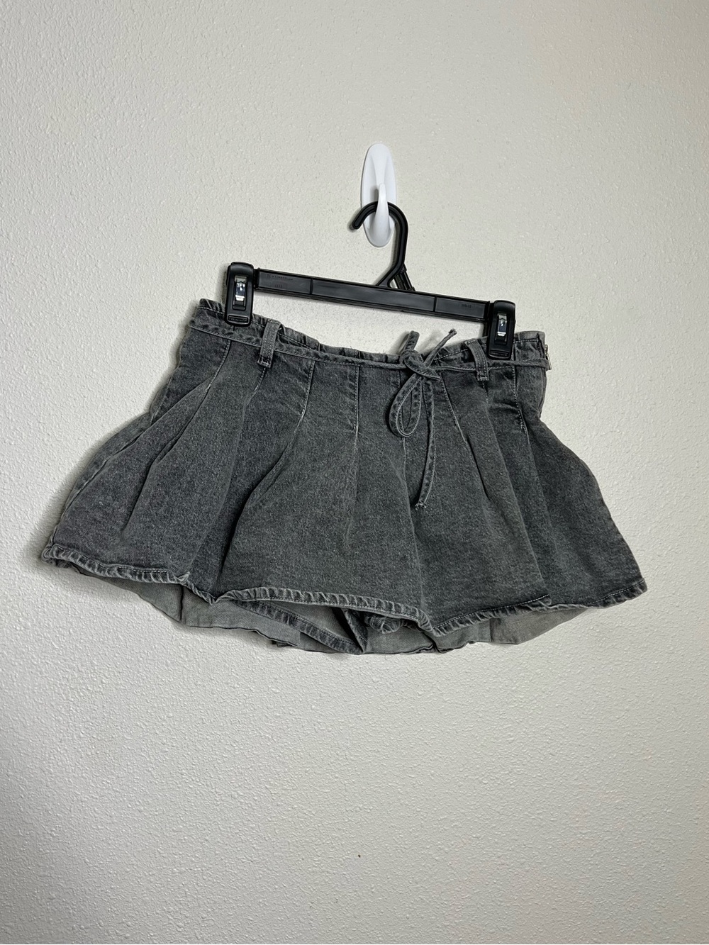 Wild Fable Gray Wash Pleated Denim Skort 🩶 Y2K Style SIZE 6